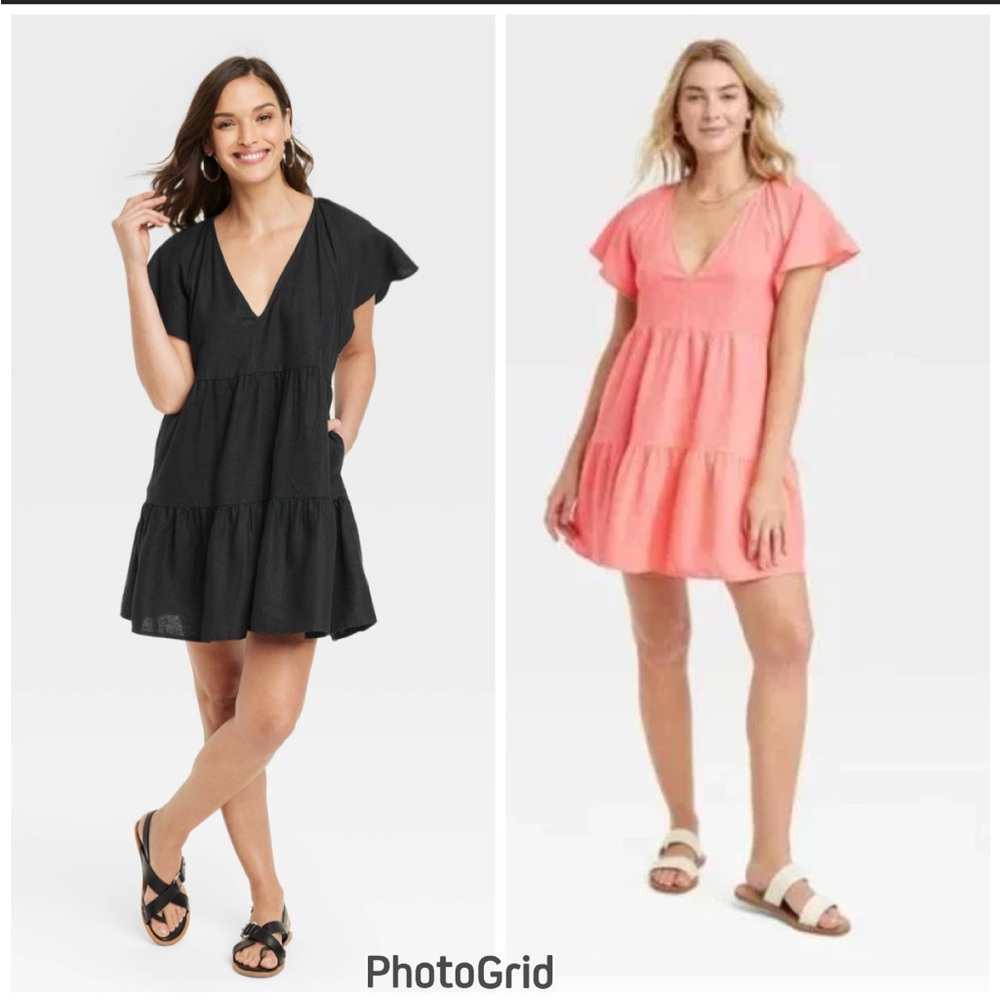 EUC 2 Dresses- Universal Thread Flutter Short Sleeve Mini Skater Dress XS